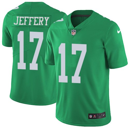 Nike Men & Women & Youth Eagles 17 Alshon Jeffery Green Color Rush Limited Jersey,We sell and wholesale Nike Men & Women & Youth Eagles 17 Alshon Jeffery Green Color Rush Limited Jersey on line form chian!